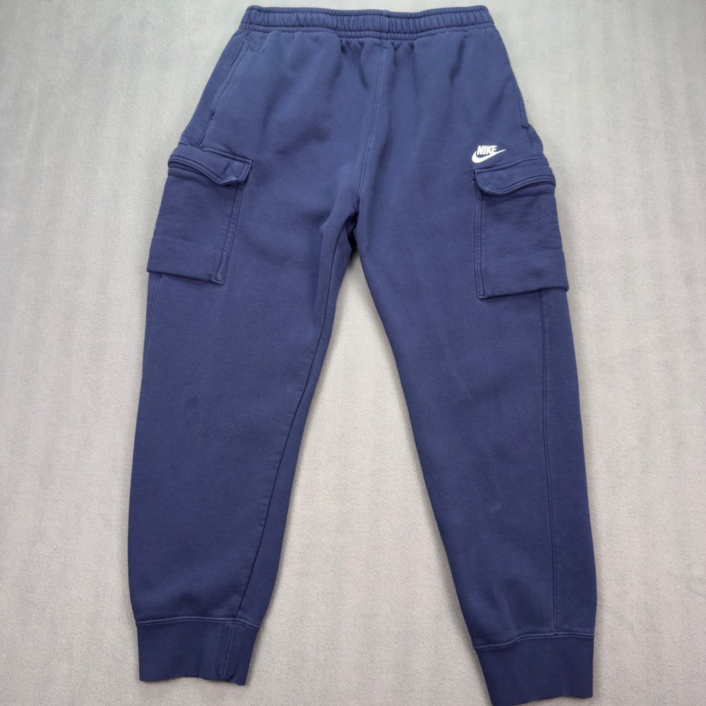 Nike Sportswear Club Fleece Cargo Joggers Navy Blue Large